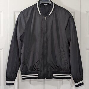 Jacqueline De Yong Lightweight Black and White Bomber Jacket